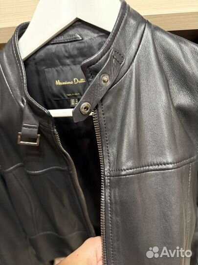 Кожаная куртка натуральная massimo dutti