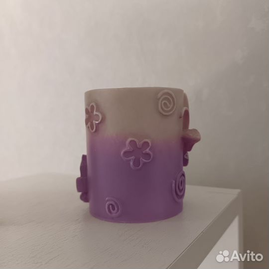 Подставка стакан под карандаши и кисти бабочка