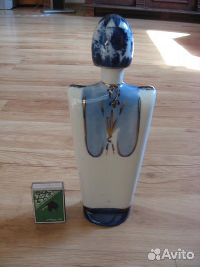 Графин СССР огромный кобальт роспись