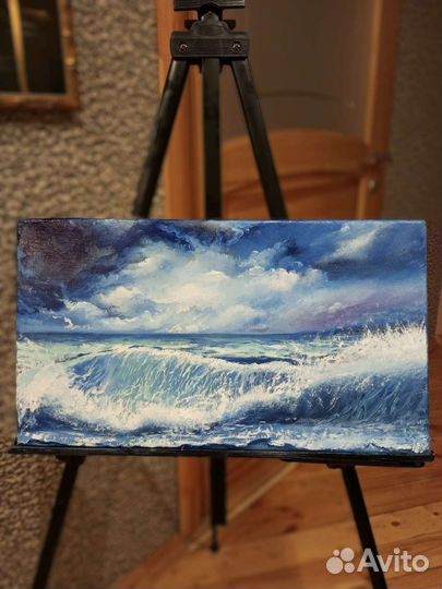 Картина маслом море