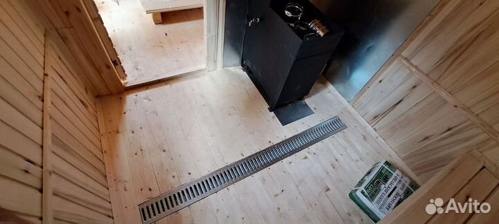 Мобильная баня из сухого бруса 140х140