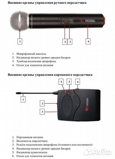 Радиосистема Volta US-2 (614.15/710.20)