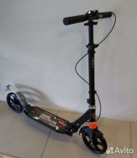Самокат урбан с ручным тормозом и двумя амортизато