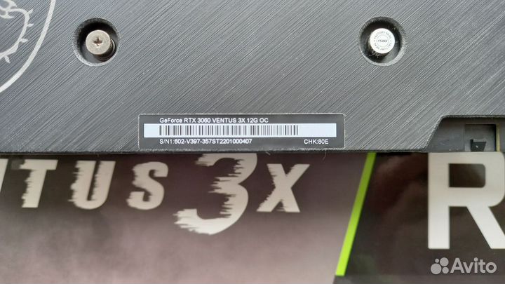 Видеокарта MSI RTX 3060 ventus 3X OC 12G LHR