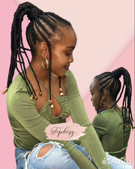 Плетение кос с канекалоном