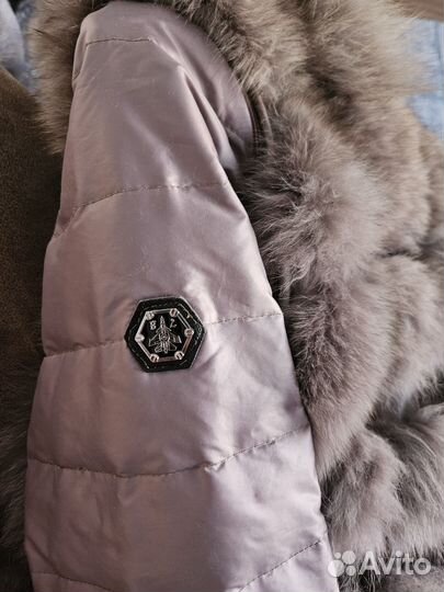 Куртка- пуховик с мехом песца