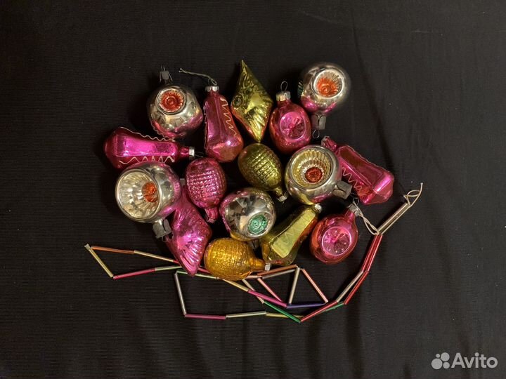 Набор елочных игрушек СССР мини