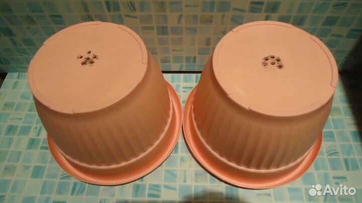 Горшок цветочный 18 см пластмассовый с поддоном