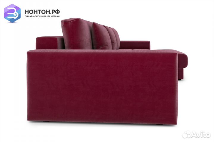 Диван угловой тик-так Монарх М2О1 бордовый