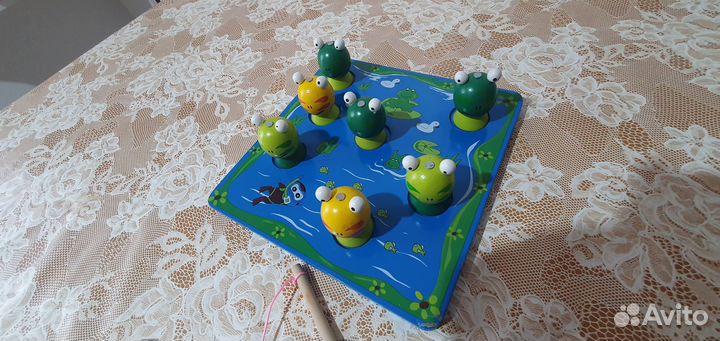 Деревянный набор для рыбалки