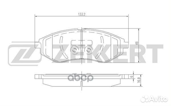Колодки торм. диск. передн. Chevrolet Aveo (T20