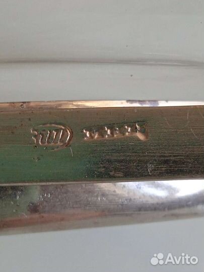 Сахарница СССР винтаж мельхиор хрусталь