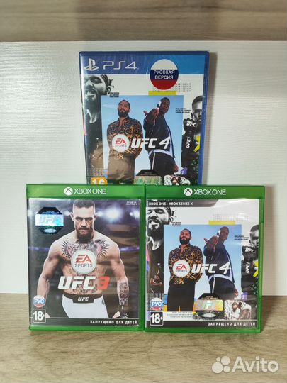Диски, игры для приставки xbox/ps. UFC