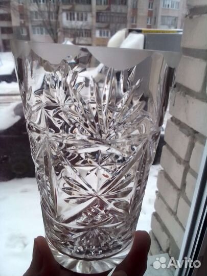 Хрусталь СССР- ваза, стаканы,рюмки
