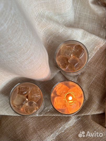Свеча в стакане с ароматом Ice Latte