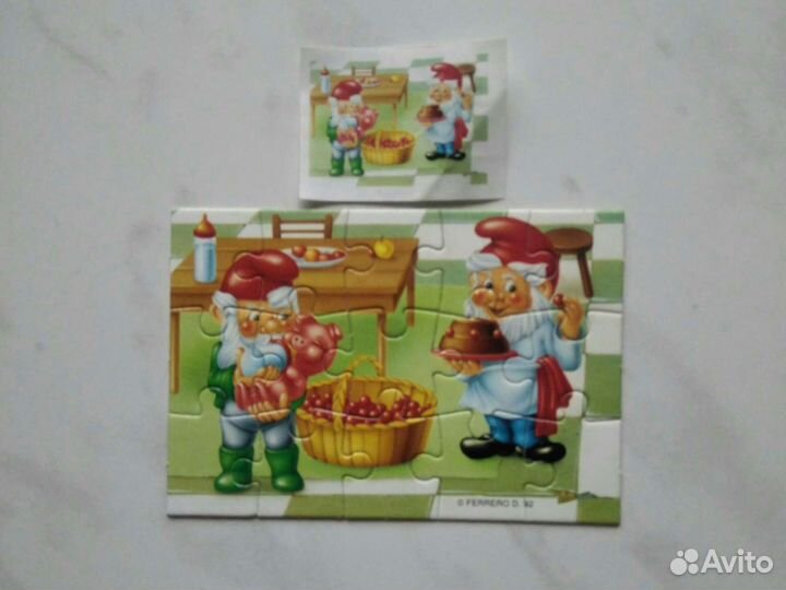 Пазлы киндеров 90 - х с вкладышами