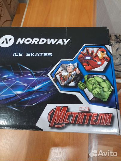 Коньки ледовые раздвижные размер 31-36