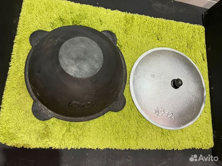 Казан 12 литров с плоским дном