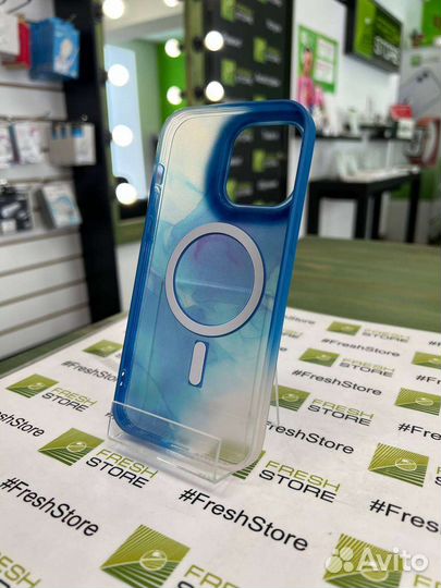 Чехол VLP MagSafe Blue для iPhone 14 Pro Max