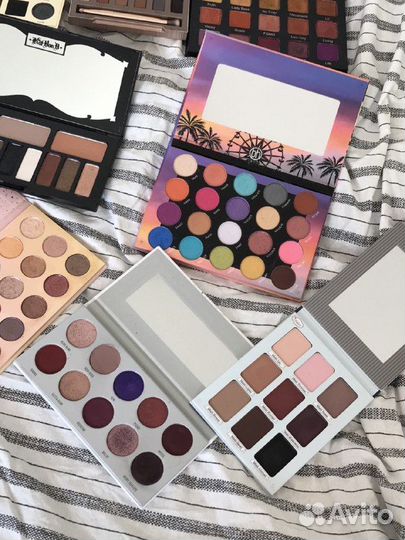 Палетки теней colourpop urban decay kat von d