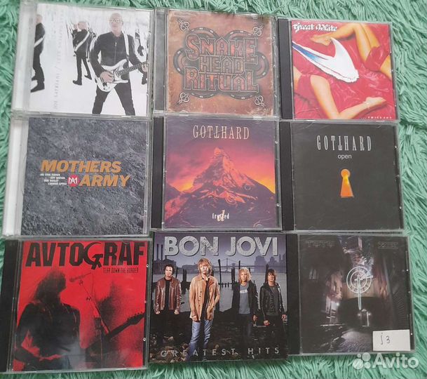 Коллекция cd дисков рок музыки