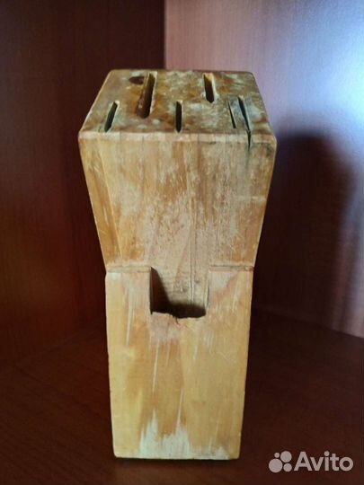 Подставка для ножей б. у., 13*6,5*19см, дерево