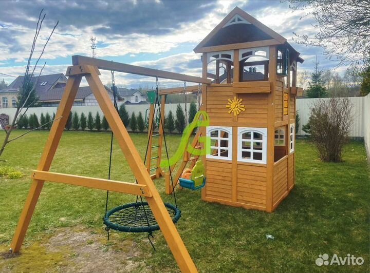 Детская площадка Клубный домик 2 с рукоходом Luxe