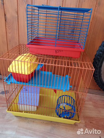 2 клетки для грызунов и поводок для крысы