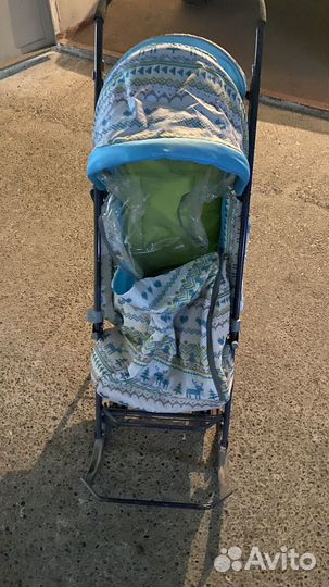 Детские санки коляска ника