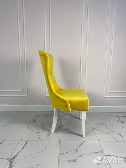 Стул в каретной стяжке Венеция, желтый