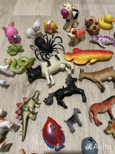 Игрушки животные пакетом 70 шт