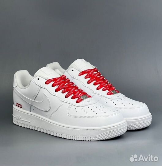 Кроссовки Nike Air Force 1 Supreme Белые