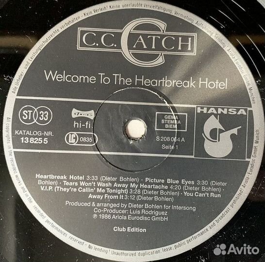 LP C.C. Catch – Welcome To The Heartbreak Hotel