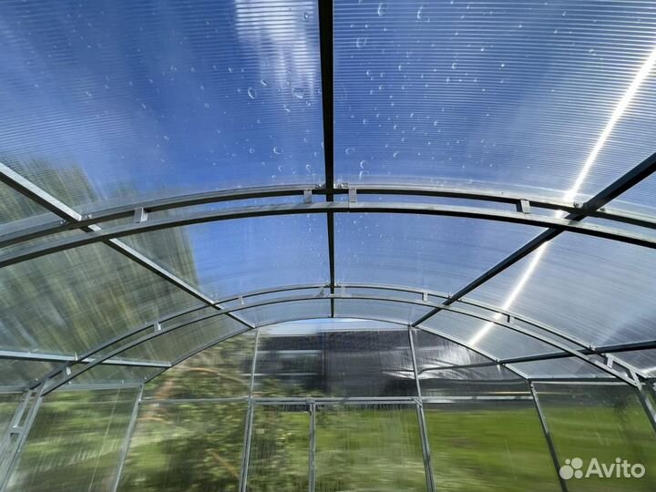 Теплица прямостенная из двойной дуги 25х25