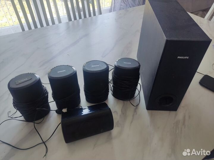 Колонки от домашнего кинотеатра philips 5:1