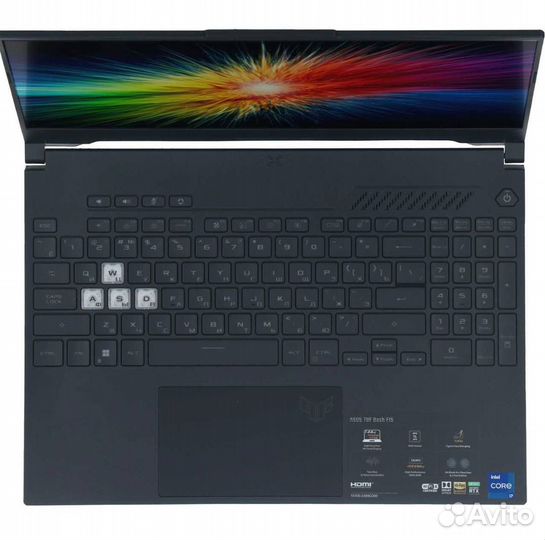 Игровой ноутбук asus TUF i7-12650H, RTX 3050ti