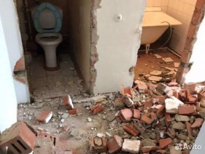 Демонтаж любой сложности снос стен