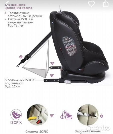 Автокресло поворотное Shelter Isofix 0-36