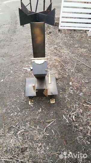 Походный вариант дровяной печи для приготовления б