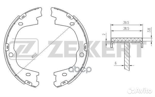 Колодки торм. бараб. задн. Hyundai ix55 08- bk
