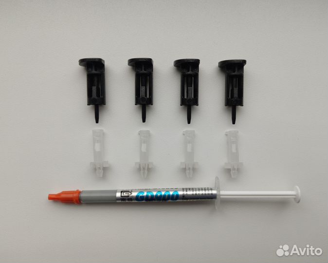 Термопаста GD900 / Клипсы крепления кулера intel