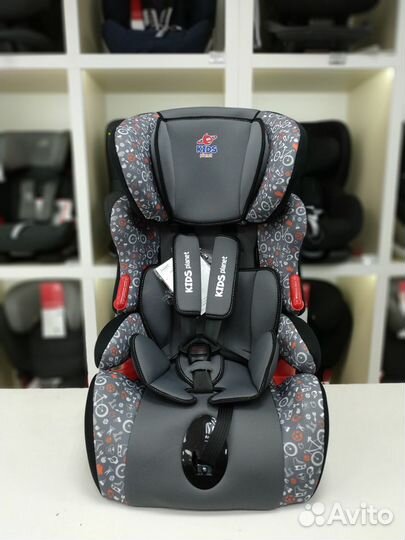 Автокресло 9-36кг Kids Planet Calipso серый велоси
