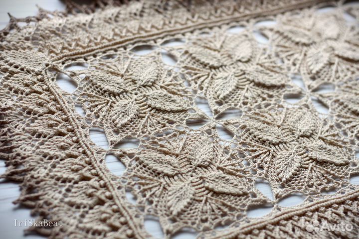 Рельефная прямоугольная салфетка, вязаная дорожка