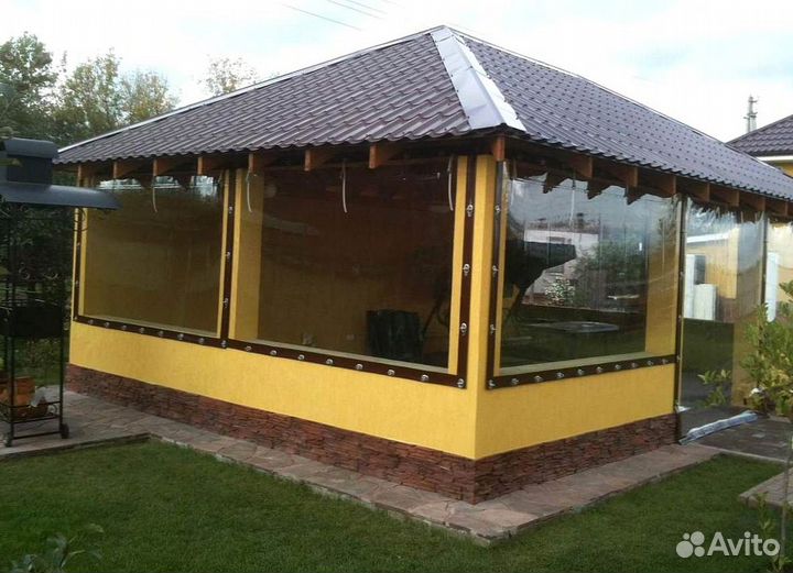 Мягкие окна на беседку