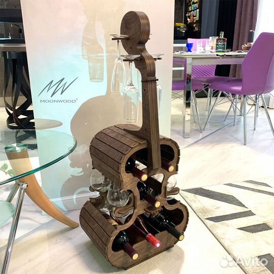 Мини-бар виолончель / скрипка из дерева 