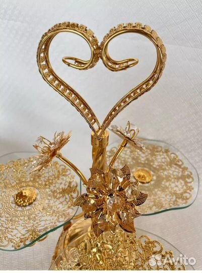 Конфетница золотая