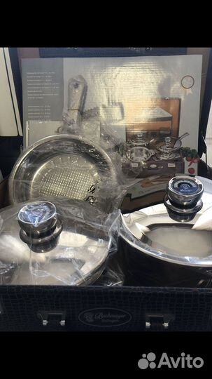 Набор кастрюль новый, 16 пред., для индук. плиты