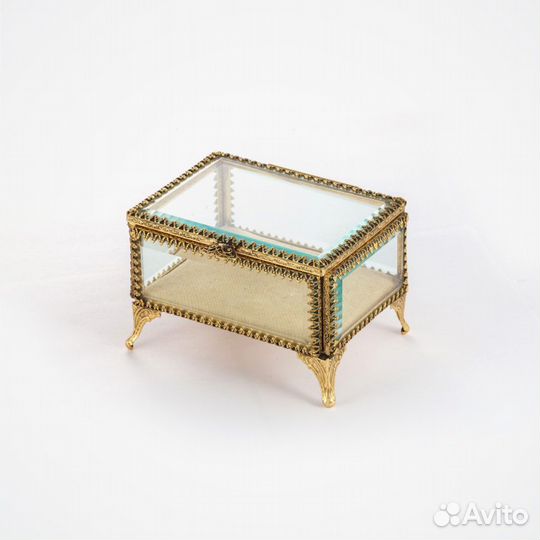 Шкатулки латунные со стеклом