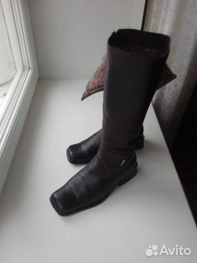 Зимние сапоги из натуральной кожи