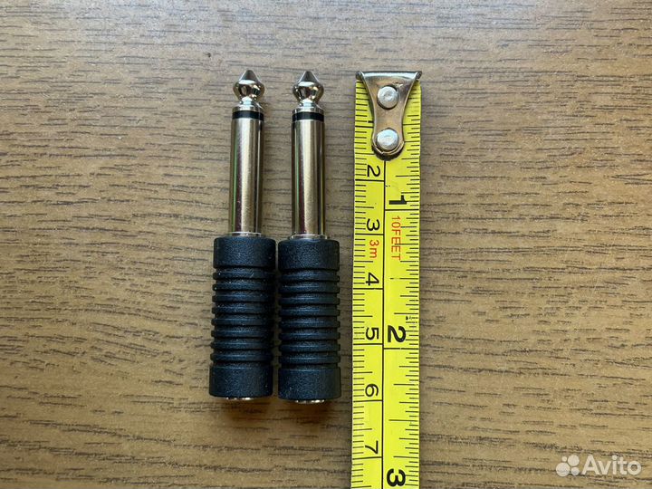 Штекер-переходник позолоченный 3,5 на джек 6,35 мм